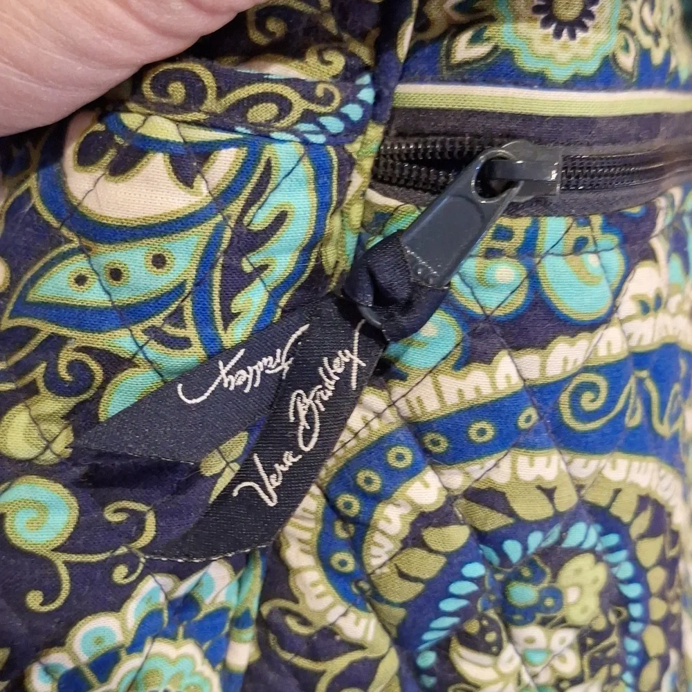 Vera Bradley Rhythm & Blues paisley floral print overnight tote / baby bag